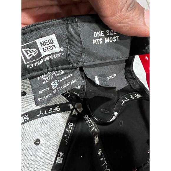 New Era 9FIFTY Chicago Bulls Hardwood Classics Snapback Hat Black Red NBA Cap - Picture 5 of 9